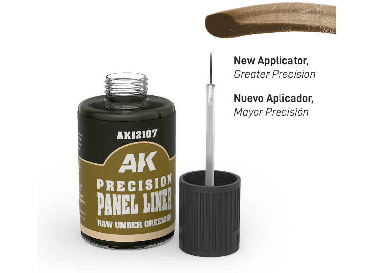 30ml AK Interactive - Precision Panel Liner - Raw Umber Greenish