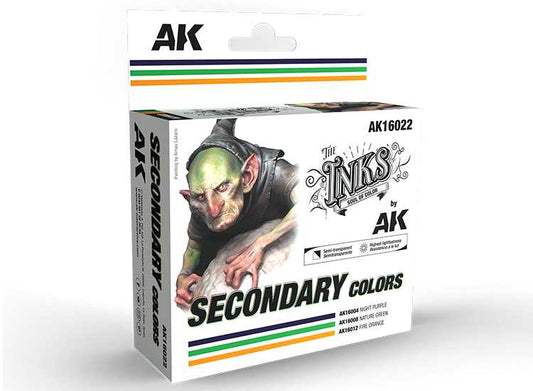 30ml x3 AK Interactive - Secondary Colours Ink Set