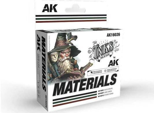 30ml x3 AK Interactive - Materials Ink Set