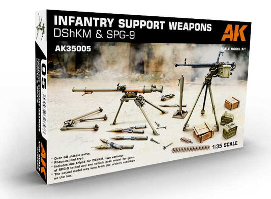 1/35 AK Interactive - Infantry Support Weapons DShKM & SPG-9