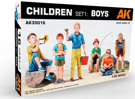 1/35 AK Interactive - Children Set 1: Boys - DAMAGED BOX