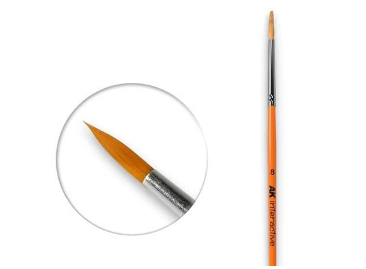 - Ak Interactive - Round Brush 8 Synthetic