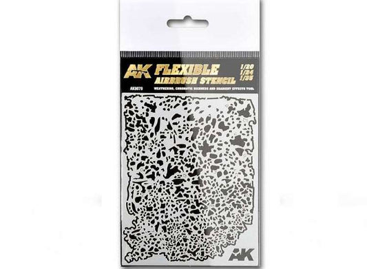 '- AK Interactive - Flexible Airbrush Stencil 1/20, 1/24 and 1/35
