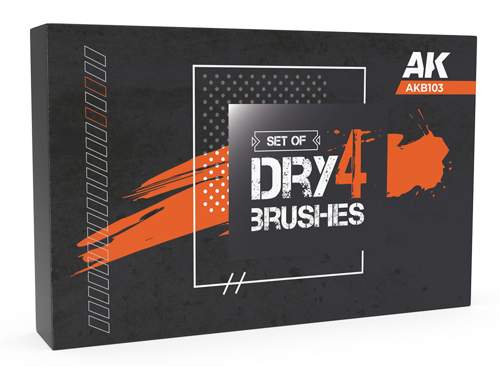  AK Interactive - Dry Brush Set (4)