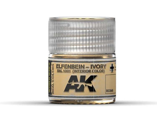 10ml Ak Interactive - Real Colors - Elfenbein-Ivory RAL 1001 (Interior Color)