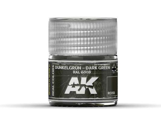 10ml Ak Interactive - Real Colors - Dunkelgrün-Dark Green RAL 6009