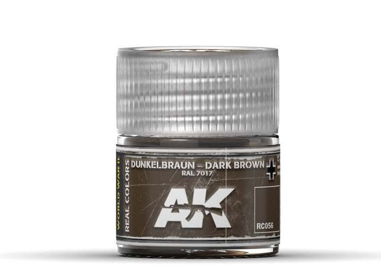 10ml Ak Interactive - Real Colors - Dunkelbraun-Dark Brown RAL 7017 