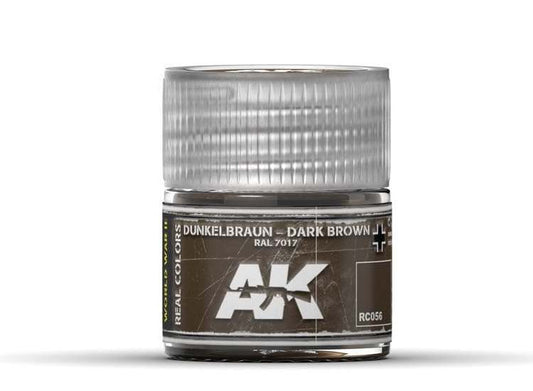 10ml Ak Interactive - Real Colors - Dunkelbraun-Dark Brown RAL 7017 