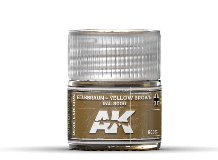 10ml Ak Interactive - Real Colors - Gelbbraun-Yellow Brown RAL 8000