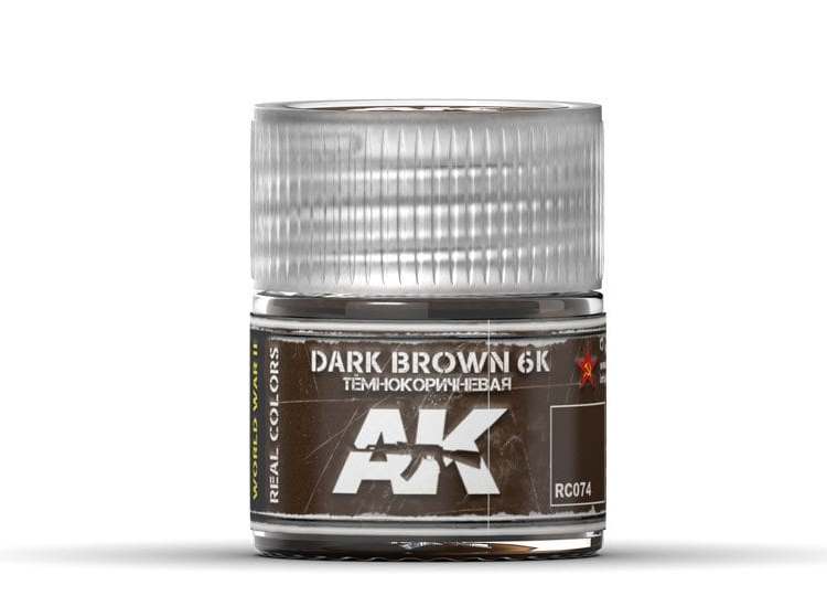 10ml Ak Interactive - Real Colors - Dark Brown 6K