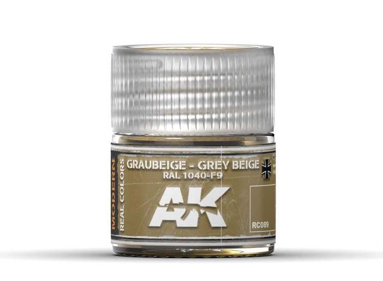10ml Ak Interactive - Real Colors - Graubeige-Grey Beige  RAL 1040-F9