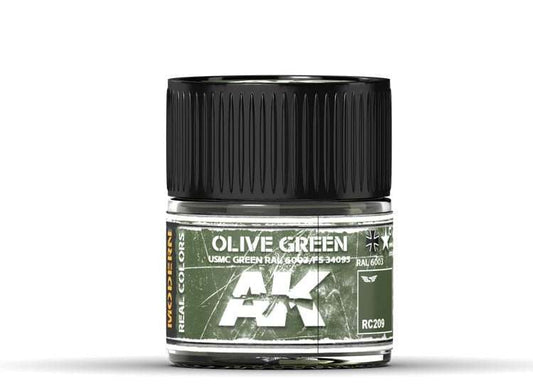 10ml Ak Interactive - Real Colors - Olive Green/USMC Green RAL 6003/FS34095