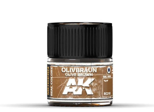 10ml Ak Interactive - Real Colors - Olive Braun-Olive Brown RAL 8008