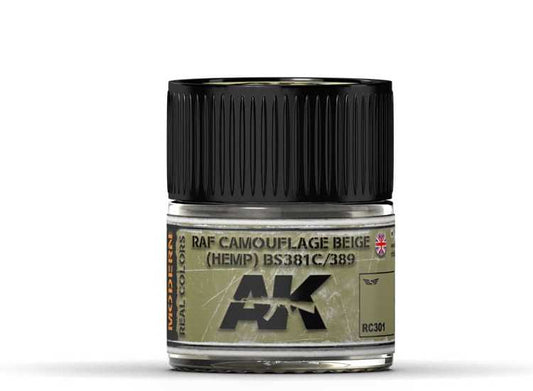 10ml Ak Interactive - Real Colors - RAF Camouflage Beige (HEMP) BS 381C/389 -