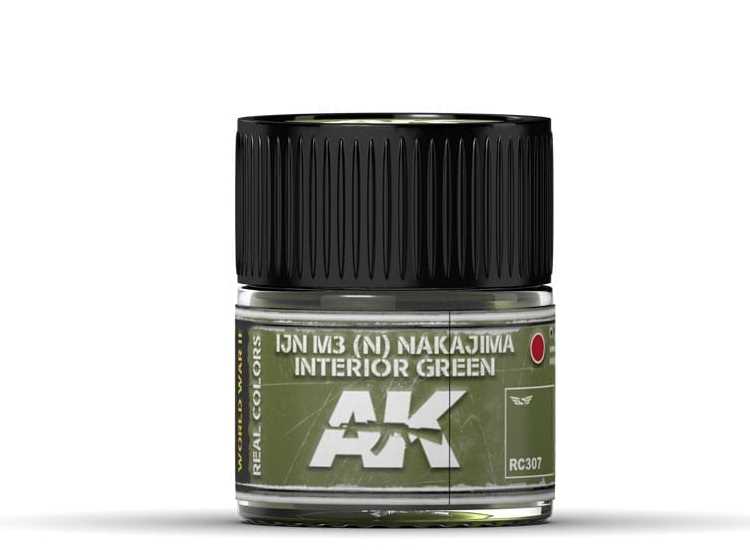 10ml Ak Interactive - Real Colors - IJN M3 (N) NAKAJIMA Interior Green