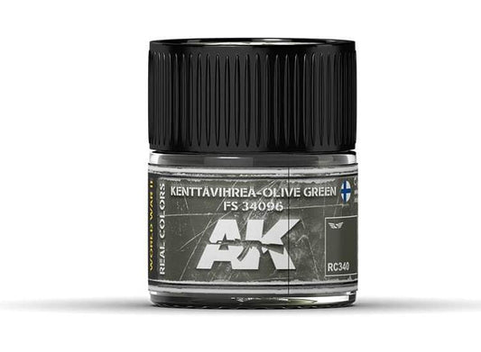 10ml AK Interactive - Real Colors -  KENTTÄVIHREA-OLIVE GREEN FS 34096
