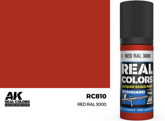 17ml AK Interactive - Real Colors Lacquer Paint - Red RAL 3000
