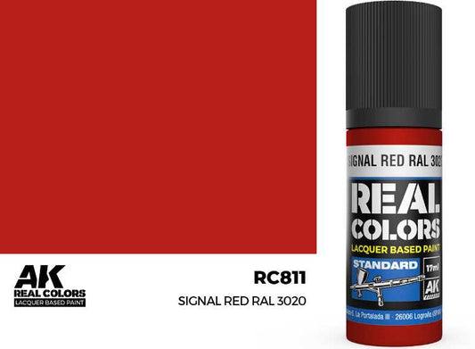 17ml AK Interactive - Real Colors Lacquer Paint - Signal Red RAL 3020