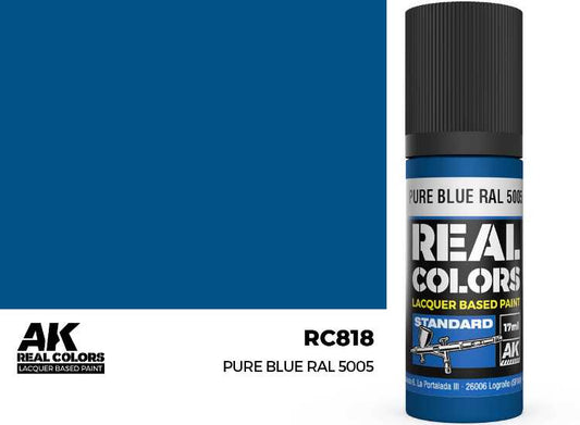 17ml AK Interactive - Real Colors Lacquer Paint - Pure Blue RAL 5005
