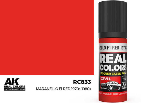 17ml AK Interactive - Real Colors Lacquer Paint - Maranello F1 Red 1970s-1980s