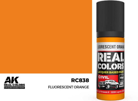 17ml AK Interactive - Real Colors Lacquer Paint - Fluorescent Orange