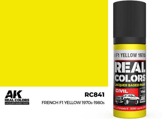 17ml AK Interactive - Real Colors Lacquer Paint - French F1 Yellow 1970s-1980s