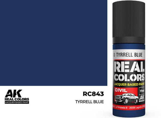 17ml AK Interactive - Real Colors Lacquer Paint - Tyrrell Blue