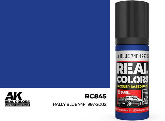17ml AK Interactive - Real Colors Lacquer Paint - Rally Blue 74F 1997-2002