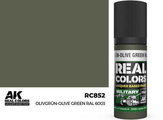 17ml AK Interactive - Real Colors Lacquer Paint - Olivgrun-Olive Green RAL 6003