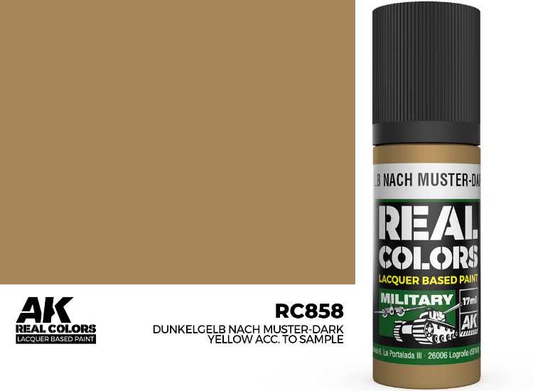 17ml AK Interactive - Real Colors Lacquer Paint - Nach Muster- Dark Yellow acc. to Sample