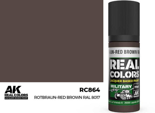 17ml AK Interactive - Real Colors Lacquer Paint - Rotbraun-Red Brown RAL 8017