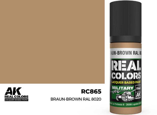 17ml AK Interactive - Real Colors Lacquer Paint - Braun-Brown RAL 8020