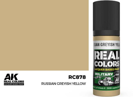 17ml AK Interactive - Real Colors Lacquer Paint - Russian Greyish Yellow