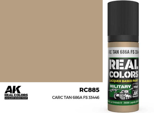 17ml AK Interactive - Real Colors Lacquer Paint - CARC Tan 686A FS 33446