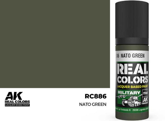 17ml AK Interactive - Real Colors Lacquer Paint - NATO Green