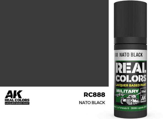 17ml AK Interactive - Real Colors Lacquer Paint - NATO Black
