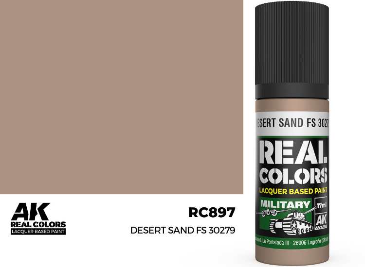 17ml AK Interactive - Real Colors Lacquer Paint - Desert Sand FS 30279