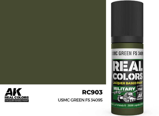 17ml AK Interactive - Real Colors Lacquer Paint - USMC Green FS 34095