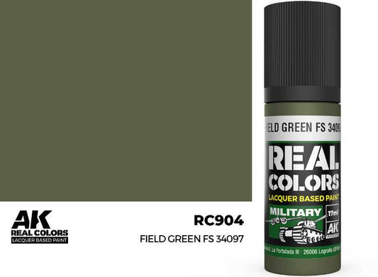 17ml AK Interactive - Real Colors Lacquer Paint - Field Green FS 34097