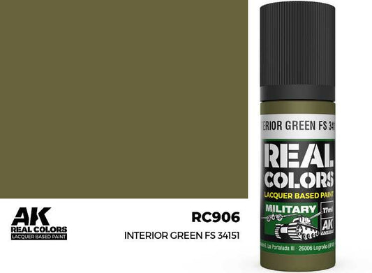 17ml AK Interactive - Real Colors Lacquer Paint - Interior Green FS 34151