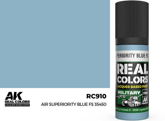 17ml AK Interactive - Real Colors Lacquer Paint - Air Superiority Blue FS 35450