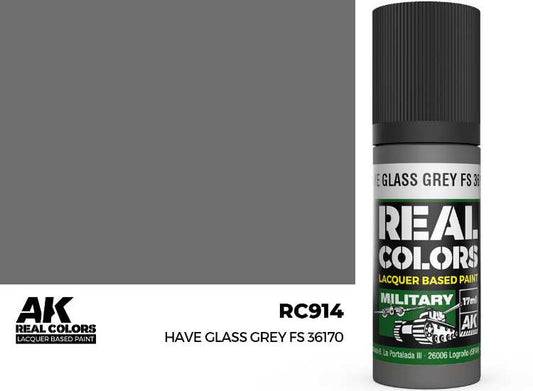 17ml AK Interactive - Real Colors Lacquer Paint - Have Glass Grey FS 36170