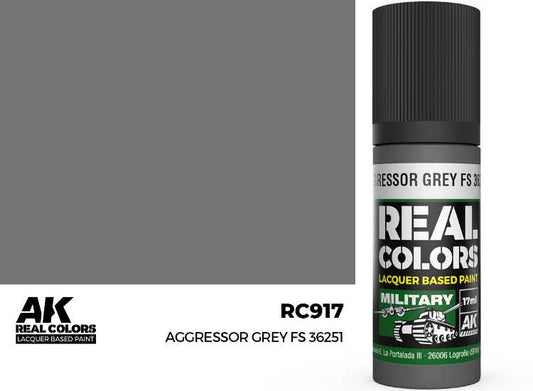 17ml AK Interactive - Real Colors Lacquer Paint - Aggressor Grey FS 36251