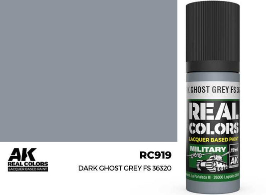 17ml AK Interactive - Real Colors Lacquer Paint - Dark Ghost Grey FS 36320