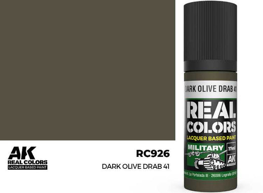17ml AK Interactive - Real Colors Lacquer Paint - Dark Olive Drab 41