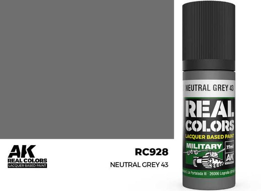 17ml AK Interactive - Real Colors Lacquer Paint - Neutral Grey 43
