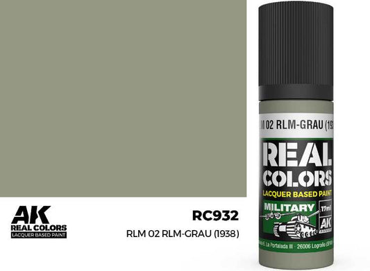 17ml AK Interactive - Real Colors Lacquer Paint - RLM 02 RLM-GRAU (1938)