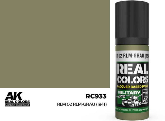 17ml AK Interactive - Real Colors Lacquer Paint - RLM 02 RLM-GRAU (1941)