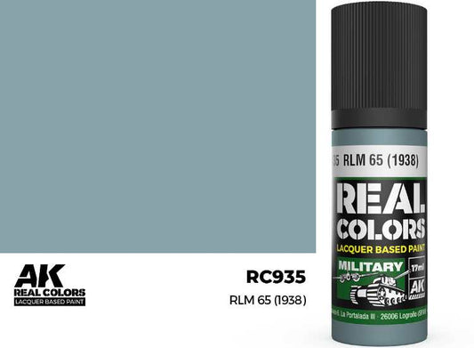 17ml AK Interactive - Real Colors Lacquer Paint - RLM 65 (1938)