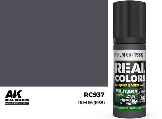 17ml AK Interactive - Real Colors Lacquer Paint - RLM 66 (1938)